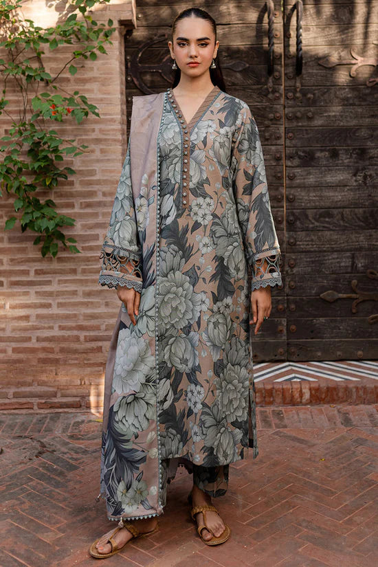 BrandsInn-3PC KHADDAR PRINTED SHIRT WITH KHADDAR PRINTED DUPATTA AND PRINT TROUSER-BI-2648