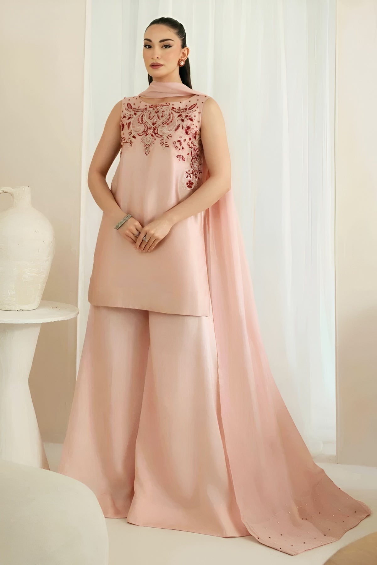 BrandsInn-3PC-RAW SILK HAND EMBELLISHED SHIRT EMBROIDRED SOFT SILKDUPATTA AND RAW SILK EMBROIDERED TROUSER-BI_5165