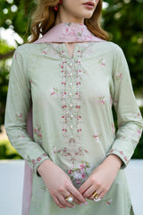 BrandsInn-3PC LAWN DIGITAL PRINTED SHIRT WITH SILK PRINTED DUPATTA AND PRINTED TROUSER-BI-035