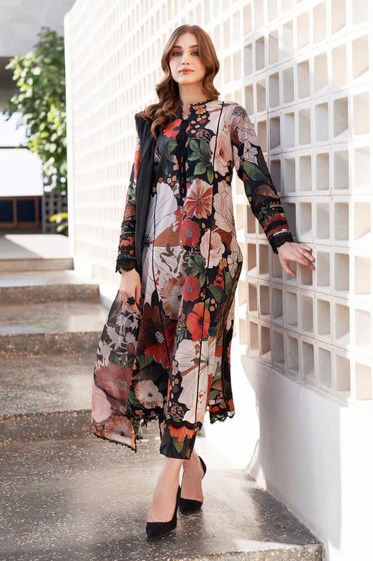 BrandsInn-3PC KHADDAR PRINTED SHIRT WITH KHADDAR PRINTED DUPATTA AND PRINT TROUSER-BI-2623