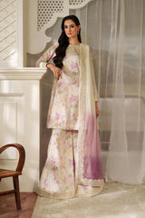 BrandsInn-3PC LAWN DIGITAL PRINTED EMB SHIRT WITH SILK TYE&DYE EMB DUPATTA AND PRINTED TROUSER-BI-027