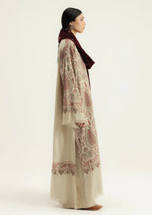 BrandsInn-3PC DHANAK EMBROIDERED SHIRT WITH DHANAK EMBROIDERED SHAWL AND TROUSER-BI-4396