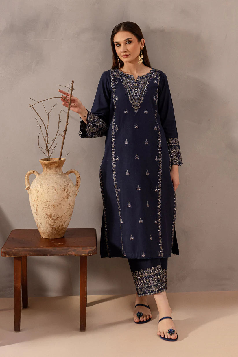 BrandsInn-2PC SEQUIN LAWN EMBROIDERED SHIRT WITH SEQUIN LAWN EMBROIDERED TROUSER-BI-270