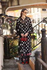 BrandsInn-3PC LAWN PRINTED EMB SHIRT WITH SILK PRINTED DUPATTA AND PRINTED TROUSER-BI-072