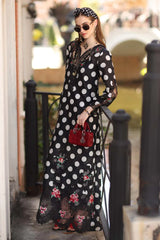 BrandsInn-3PC LAWN PRINTED EMB SHIRT WITH SILK PRINTED DUPATTA AND PRINTED TROUSER-BI-072