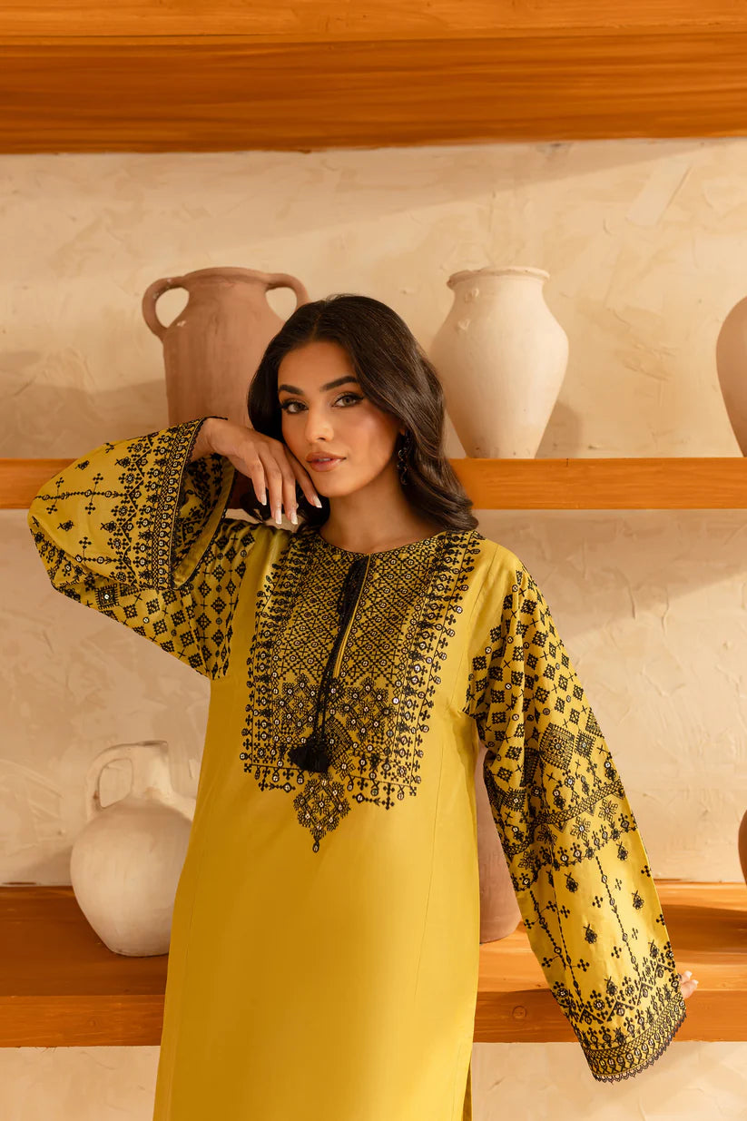 BrandsInn-2PC SEQUIN LAWN EMBROIDERED SHIRT WITH SEQUIN LAWN EMBROIDERED TROUSER-BI-266