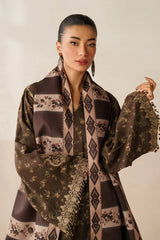 BrandsInn-3PC KHADDAR PRINTED SHIRT WITH KHADDAR PRINTED DUPATTA AND PRINT TROUSER-BI-2663