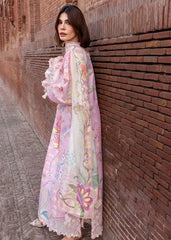 BrandsInn-3PC LAWN PRINTED EMB SHIRT WITH SILK PRINTED EMB DUPATTA AND TROUSER-BI-064