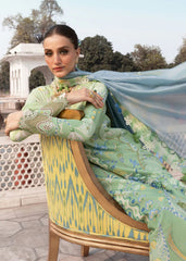 BrandsInn-3PC LAWN DIGITAL PRINTED EMB SHIRT WITH SILK PRINTED DUPATTA AND PRINTED TROUSER-BI-024