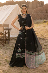 BrandsInn-3PC LAWN EMBROIDERED SHIRT WITH ORGANZA EMBROIDERED DUPATTA AND TROUSER-BI-4661
