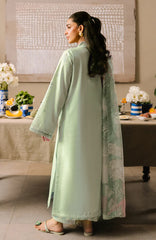 BrandsInn-3PC LAWN EMBROIDERED SHIRT WITH CHIFFON PRINT DUPATTA AND EMB TROUSER-BI-4825