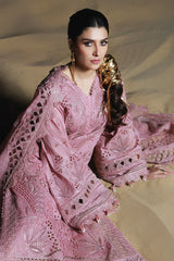 BrandsInn-3PC LAWN SEQUIN CHIKANKAARI EMBROIDERED SHIRT WITH KHADDI NET EMBROIDERED DUPATTA AND TROUSER-BI-4800