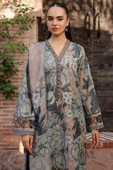 BrandsInn-3PC KHADDAR PRINTED SHIRT WITH KHADDAR PRINTED DUPATTA AND PRINT TROUSER-BI-2648