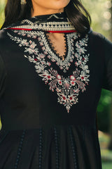 BrandsInn-3PC LAWN EMBROIDERED FROCK WITH CHIFFON EMB DUPATTA AND TROUSER-BI-4921