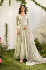 BrandsInn-3PC LAWN PRINTED EMB FROCK WITH SILK PRINTED DUPATTA AND TROUSER-BI-067