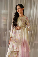 BrandsInn-3PC LAWN DIGITAL PRINTED EMB SHIRT WITH SILK TYE&DYE EMB DUPATTA AND PRINTED TROUSER-BI-027