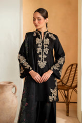 BrandsInn- 3PC LAWN EMBROIDERED SHIRT WITH CHIFFON PRINTED DUPATTA AND EMB TROUSER-BI-4513