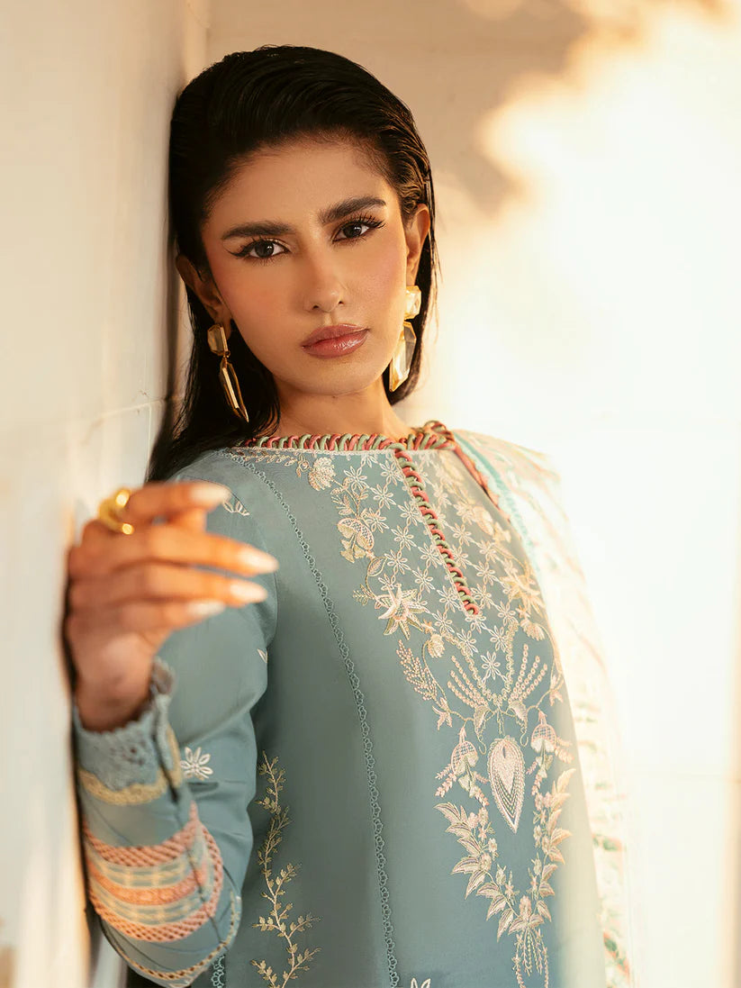 BrandsInn-3PC DHANAK SEQUENCE EMBROIDERED SHIRT WITH COUTRAI PRINTED SHAWL & DHANAK TOUSER-BI-4170