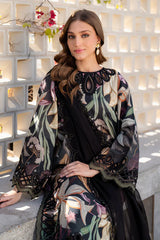 BrandsInn-3PC KHADDAR PRINTED EMB SHIRT WITH KHADDAR PRINTED EMB DUPATTA AND PRINTED TROUSER-BI-2624