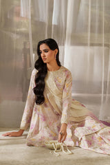 BrandsInn-3PC LAWN DIGITAL PRINTED EMB SHIRT WITH SILK TYE&DYE EMB DUPATTA AND PRINTED TROUSER-BI-027