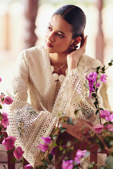 BrandsInn-3PC LAWN CHIKAANKARI EMBROIDERED SHIRT WITH KHADDI NET EMBROIDERED DUPATTA AND TROUSER -BI-4719