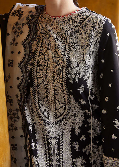 BrandsInn-3PC DHANAK EMBROIDERED SHIRT WITH COTTON NET EMBROIDERED DUPATTA AND EMB TROUSER-BI-4145