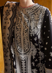 BrandsInn-3PC DHANAK EMBROIDERED SHIRT WITH COTTON NET EMBROIDERED DUPATTA AND EMB TROUSER-BI-4145