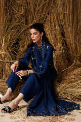 BrandsInn-3PC LAWN EMBROIDERED SHIRT WITH LAWN EMBROIDERED DUPATTA AND TROUSER-BI-4715