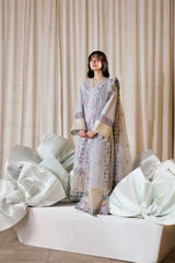 BrandsInn-3PC LAWN EMBROIDERED SHIRT WITH KHADDI NET EMB DUPATTA AND TROUSER-BI-4913
