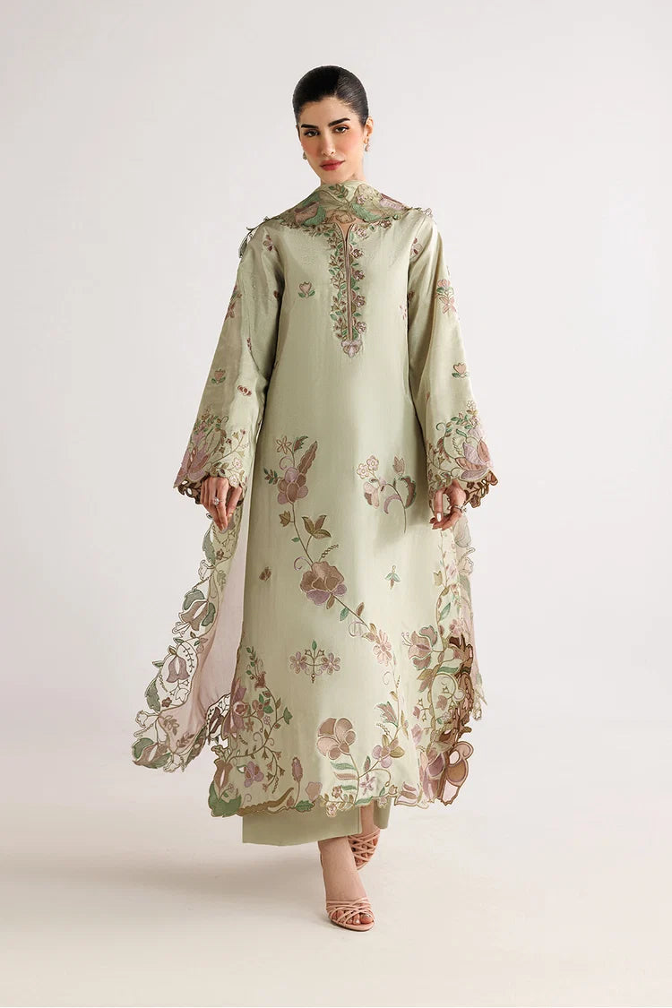 BrandsInn-3PC DHANAK EMBROIDERED SHIRT WITH WOOL TYE&DYE PRINTED EMB SHAWL AND TROUSER-BI-5079
