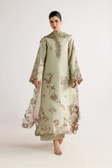 BrandsInn-3PC DHANAK EMBROIDERED SHIRT WITH WOOL TYE&DYE PRINTED EMB SHAWL AND TROUSER-BI-5079