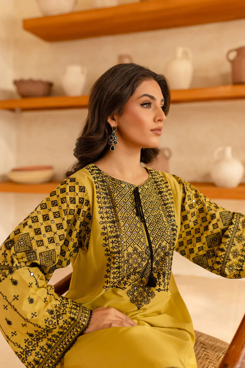 BrandsInn-2PC SEQUIN LAWN EMBROIDERED SHIRT WITH SEQUIN LAWN EMBROIDERED TROUSER-BI-266