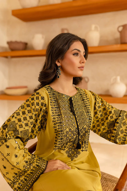 BrandsInn-2PC SEQUIN LAWN EMBROIDERED SHIRT WITH SEQUIN LAWN EMBROIDERED TROUSER-BI-266