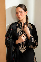 BrandsInn- 3PC LAWN EMBROIDERED SHIRT WITH CHIFFON PRINTED DUPATTA AND EMB TROUSER-BI-4513