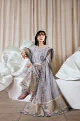 BrandsInn-3PC LAWN EMBROIDERED SHIRT WITH KHADDI NET EMB DUPATTA AND TROUSER-BI-4913