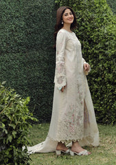 BrandsInn-3PC LAWN CHIKAANKARI EMBROIDERED SHIRT WITH KHAADI NET EMBROIDERED DUPATTA AND TROUSER -BI-4730