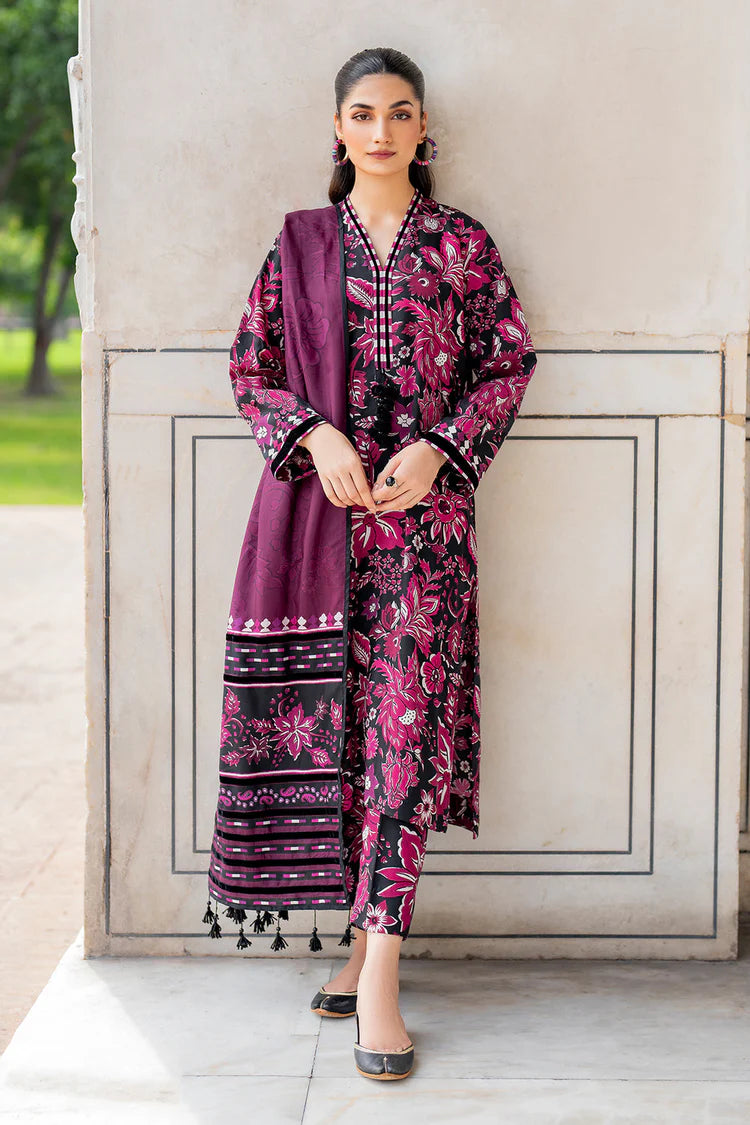 BrandsInn-3PC KHADDAR PRINTED SHIRT WITH KHADDAR PRINT DUPATTA AND PRINT TROUSER-BI-2633