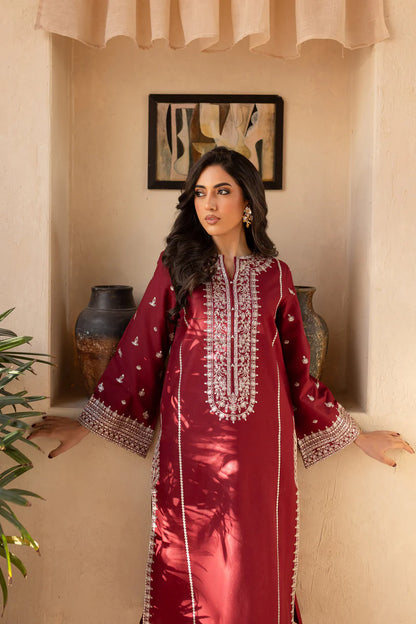 BrandsInn-2PC SEQUIN LAWN EMBROIDERED SHIRT WITH SEQUIN LAWN EMBROIDERED TROUSER-BI-371