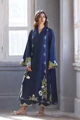 BrandsInn -RAW SILK 2PC -RAW SILK SHIRT EMBROIDRED AND RAW SILK EMBROIDERED TROUSER-BI_5151