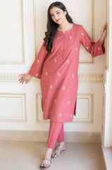BrandsInn- 3PC DHANAK EMBROIDERED SHIRT WITH DHANAK SHAWL AND TROUSER-BI-4081