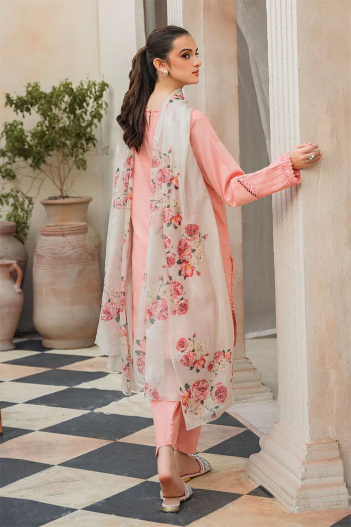BrandsInn-3PC LAWN EMBROIDERED SHIRT WITH MONARK PTRINTED DUPATTA & TROUSER-BI-218