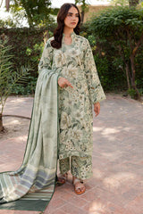 BrandsInn-3PC KHADDAR PRINTED SHIRT WITH KHADDAR PRINTED DUPATTA AND PRINT TROUSER-BI-2643