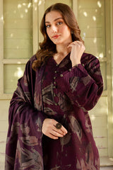 BrandsInn-3PC KHADDAR PRINTED SHIRT WITH KHADDAR PRINTED DUPATTA AND PRINT TROUSER-BI-2649