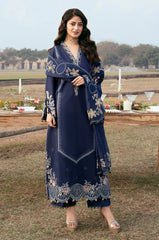 IZEL-3PC LAWN EMBROIDERED SHIRT WITH KHADDI NET EMBROIDERED DUPATTA AND TROUSER-BI-4817