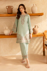 BrndsInn-2PC  LAWN EMBROIDERED SHIRT WITH EMBROIDERED TROUSER-BI-218