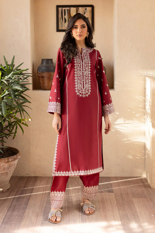 BrandsInn-2PC SEQUIN LAWN EMBROIDERED SHIRT WITH SEQUIN LAWN EMBROIDERED TROUSER-BI-371