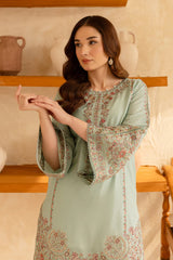 BrndsInn-2PC  LAWN EMBROIDERED SHIRT WITH EMBROIDERED TROUSER-BI-218