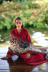BrandsInn-3PC LAWN EMBROIDERED SHIRT WITH CHIFFON PRINT DUPATTA AND EMB TROUSER-BI-4810