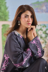 BrandsInn-3PC-SHAMOZE SILK PRINTED SHIRT SILK PRINTED DUPATTA AND SILK TROUSER-BI-9011