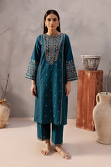 BrandsInn-2PC SEQUIN LAWN EMBROIDERED SHIRT WITH SEQUIN LAWN EMBROIDERED TROUSER-BI-3471